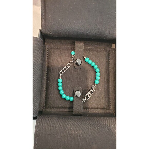 CHANEL Bracelet CC Ruthenium Green & Gray 23A NIB - Picture 4 of 7